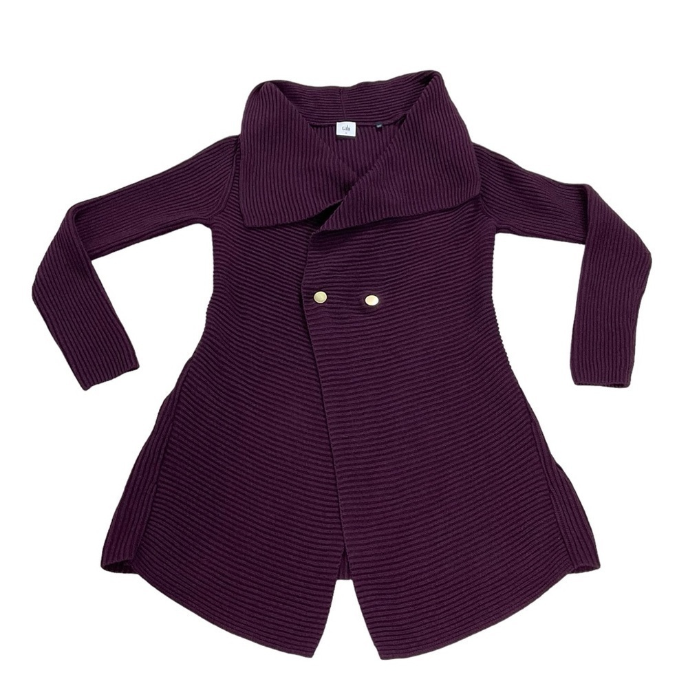 Cabi Regal Mulberry Ribbed Cardigan Sweater size Medium style# 3350